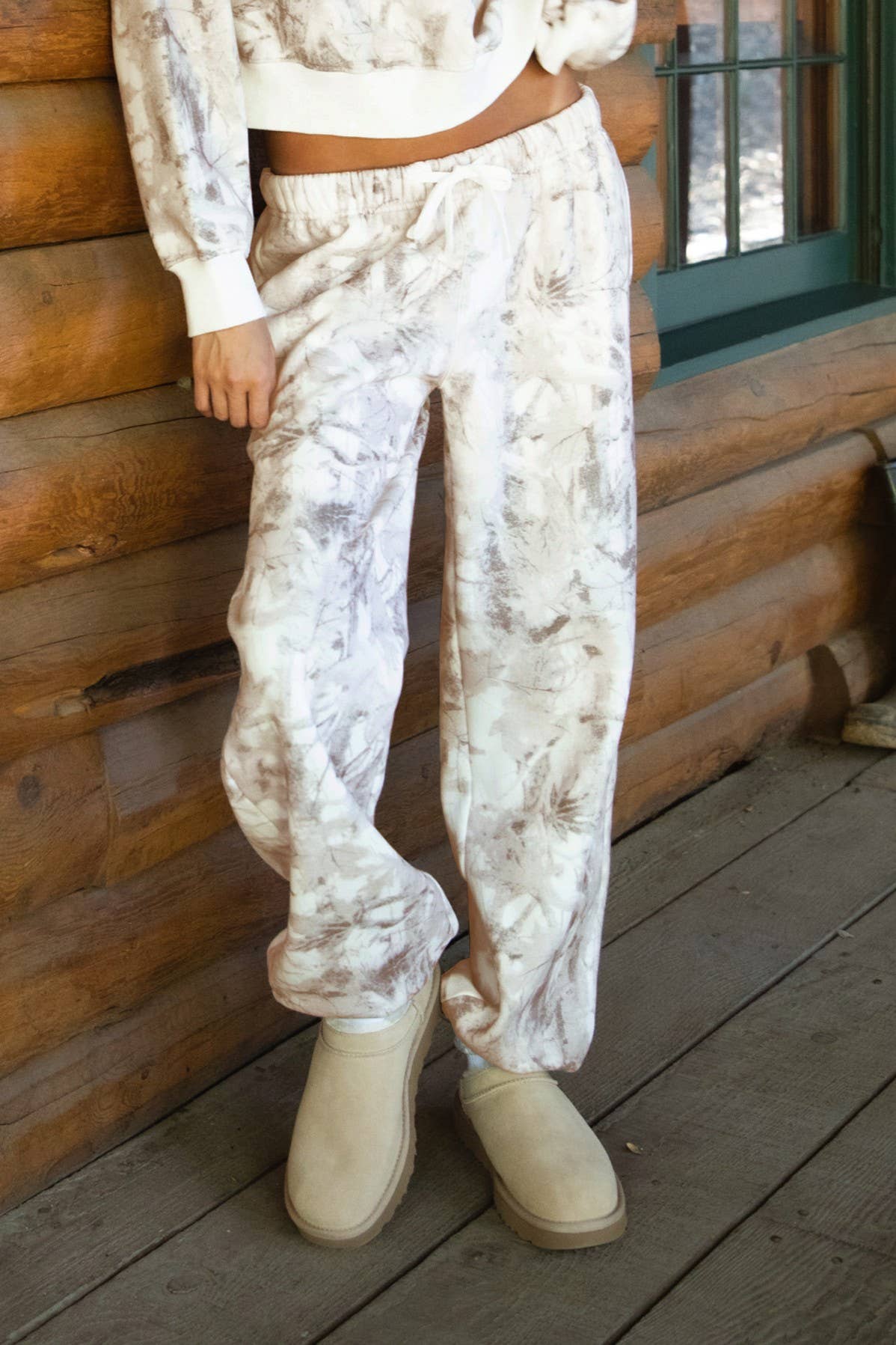 AVERY Light Woodland Camo Lounge Fleece Sweatpants Joggers