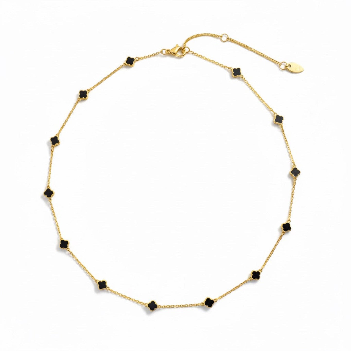 Petite Colored Clover Necklace