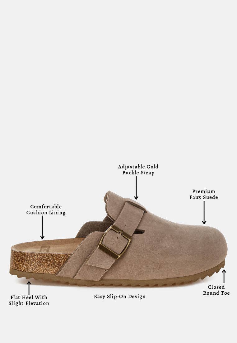Ratiha Buckle Accent Slip-On Footbed Mules
