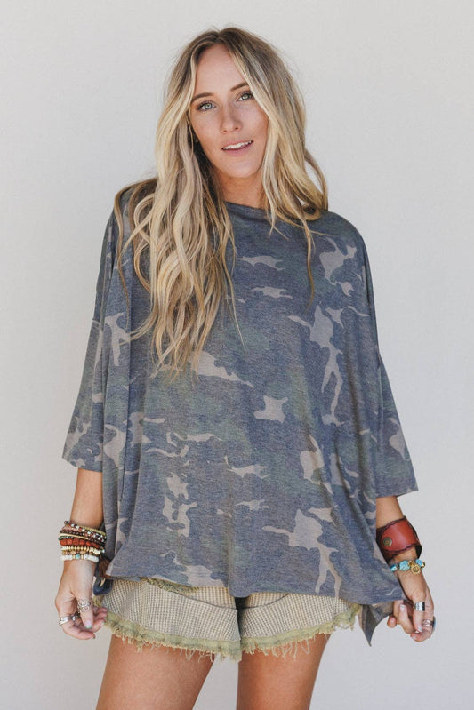 Country Girl Camo Top - Olive