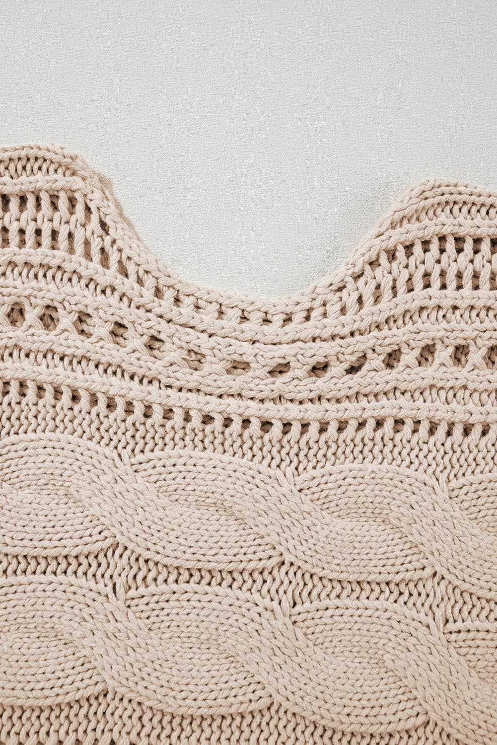 Emma Cable Knit Cropped Sweater