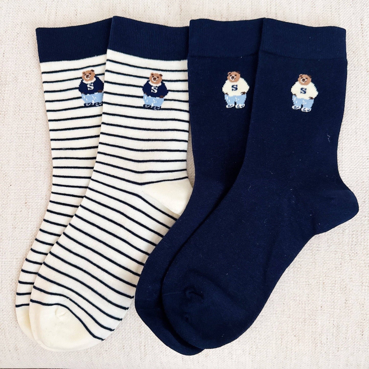 Preppy Bear Socks Set