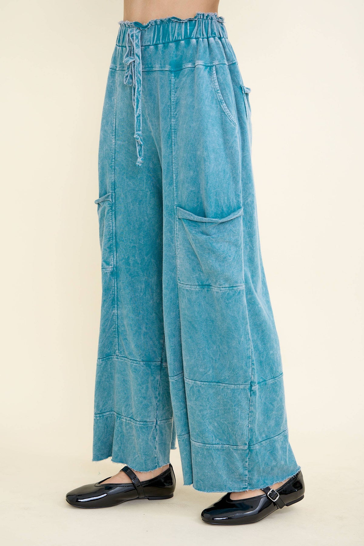BEST Mineral Wash Wide leg Cropped pants HP5524