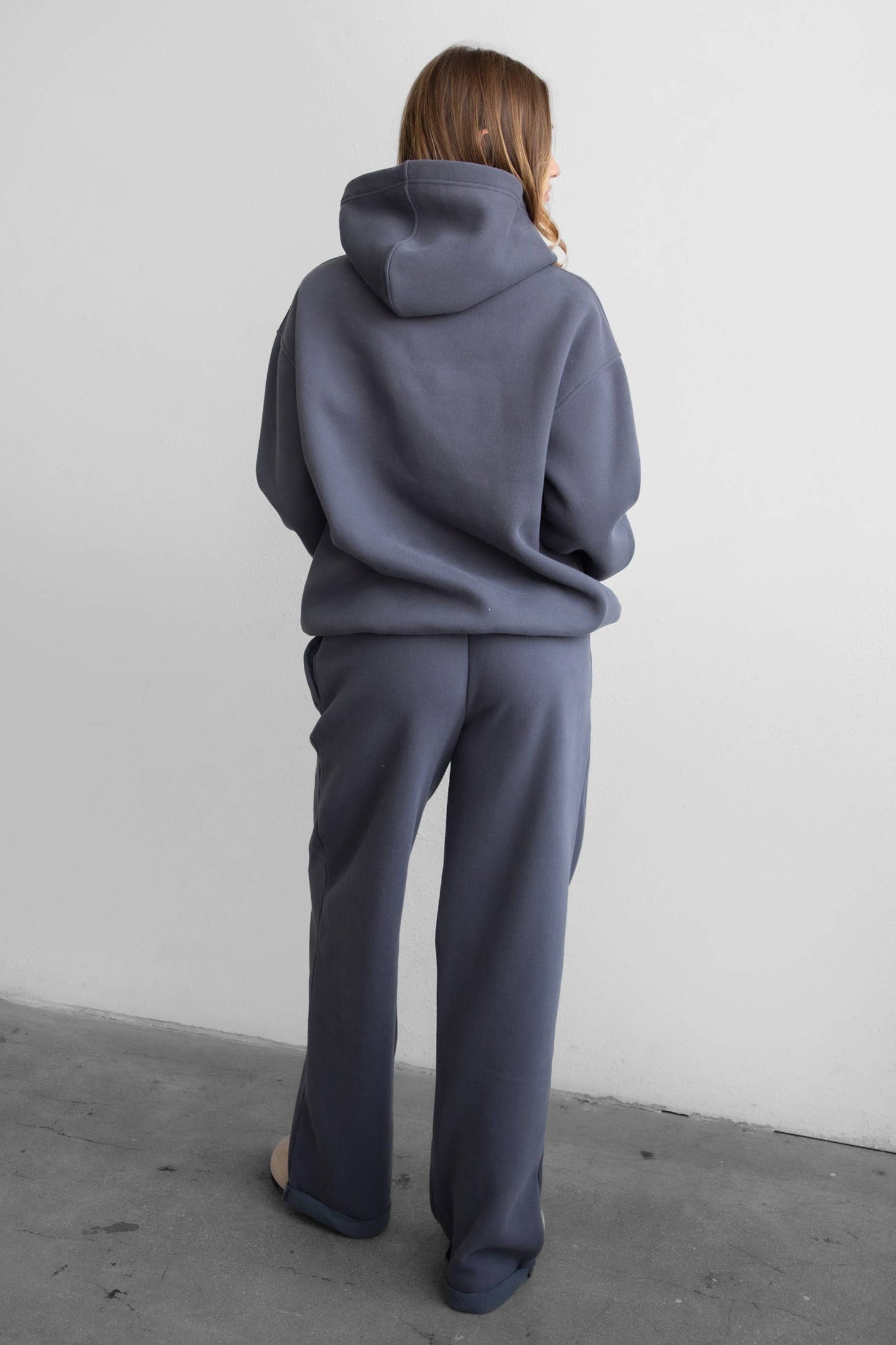 LANI Cloud Fleece Wide Leg Sweatpants Stretch Waist & Pocket