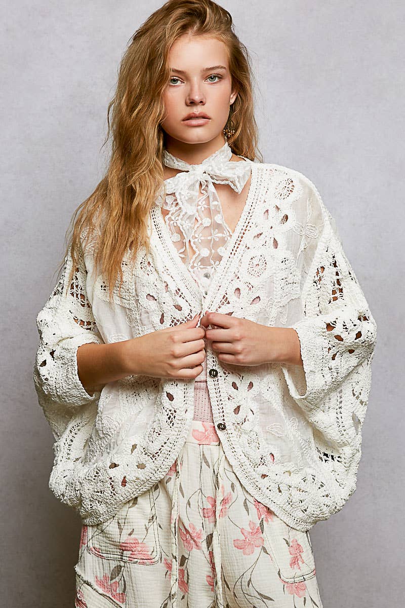 Crochet Cardigan Top