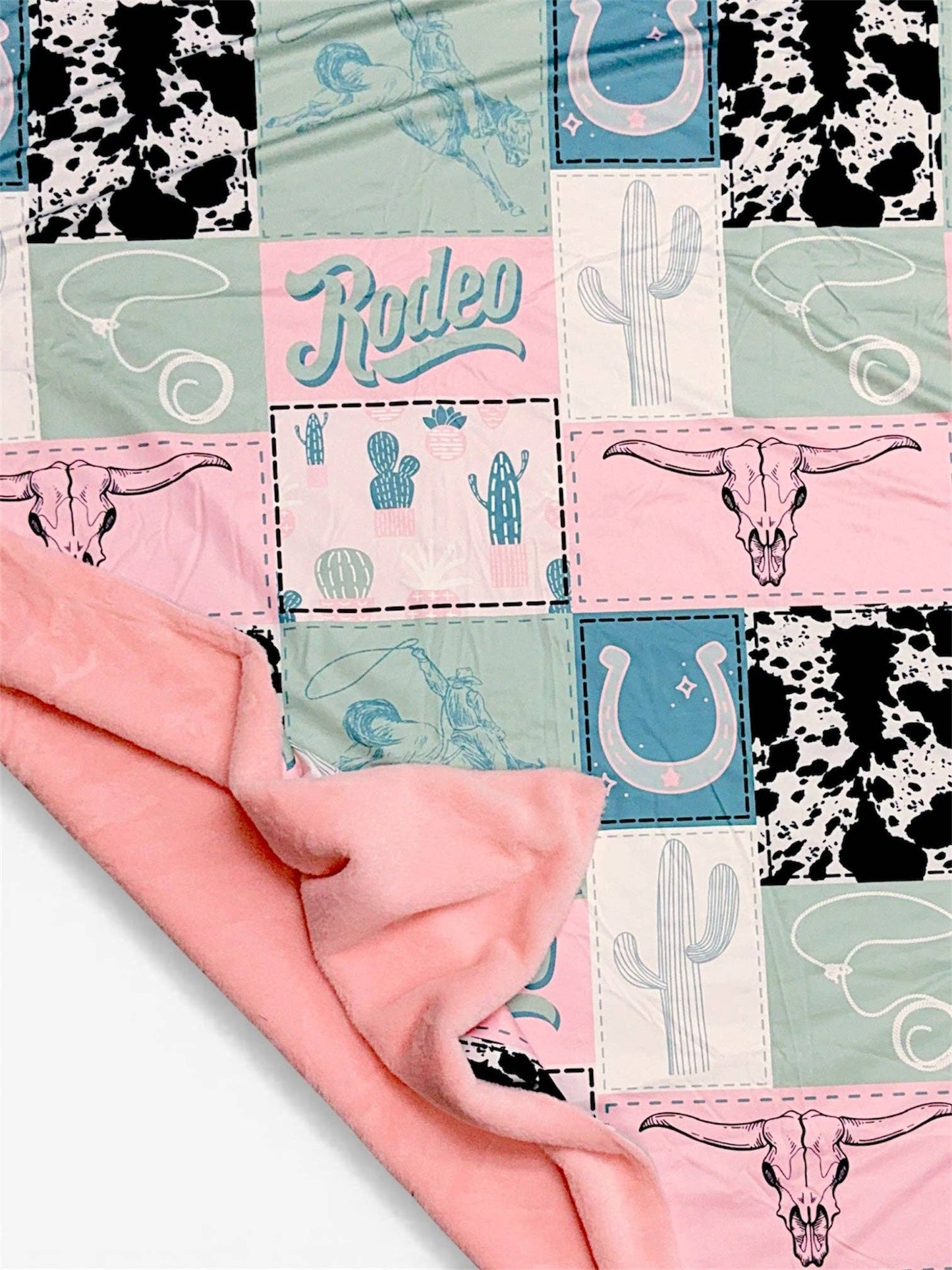 50" x 60" Throw blanket Rodeo western blanket.