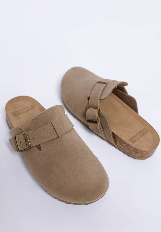 Ratiha Buckle Accent Slip-On Footbed Mules